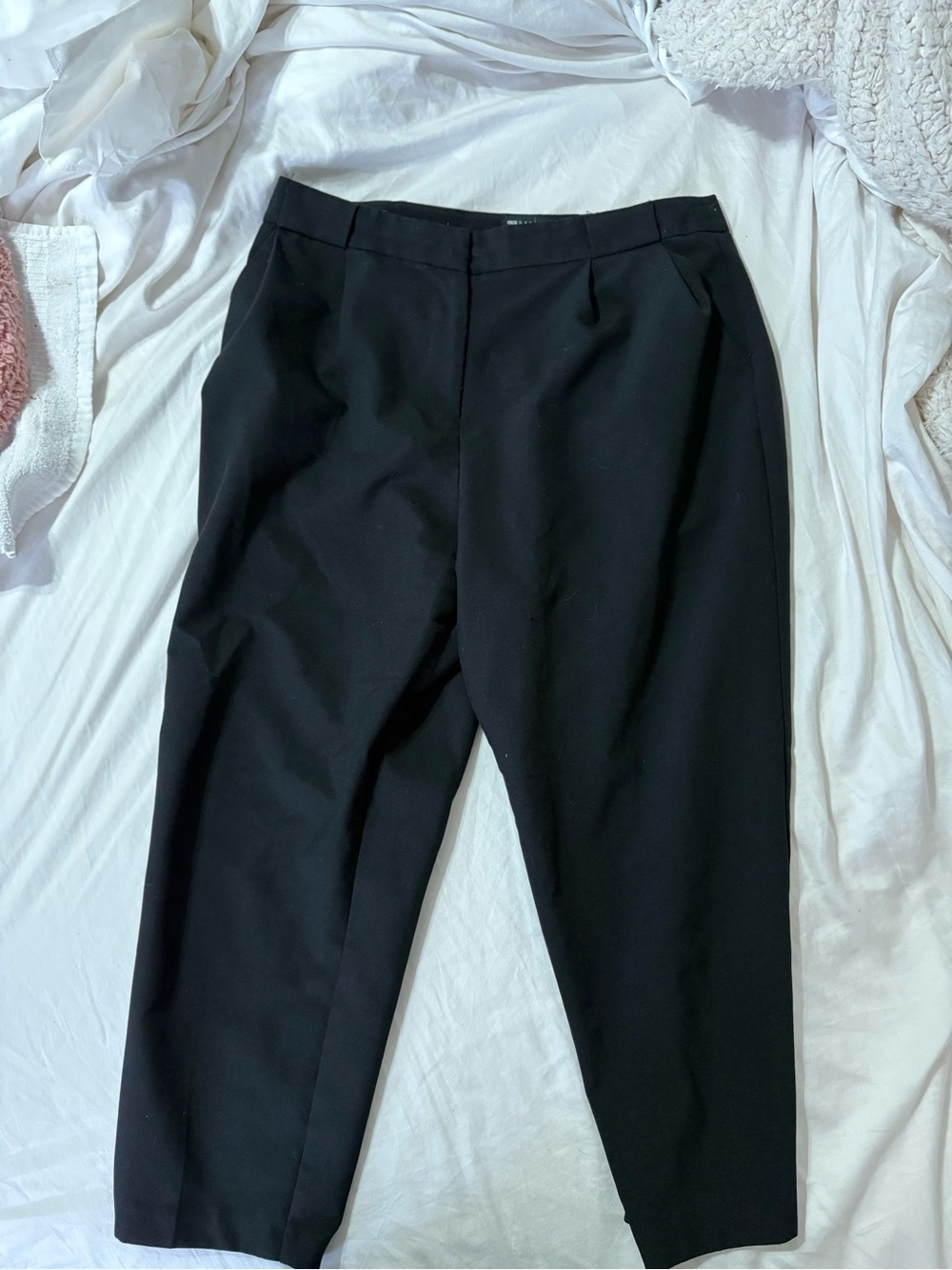 ASOS Black Cropped Tailored Trousers